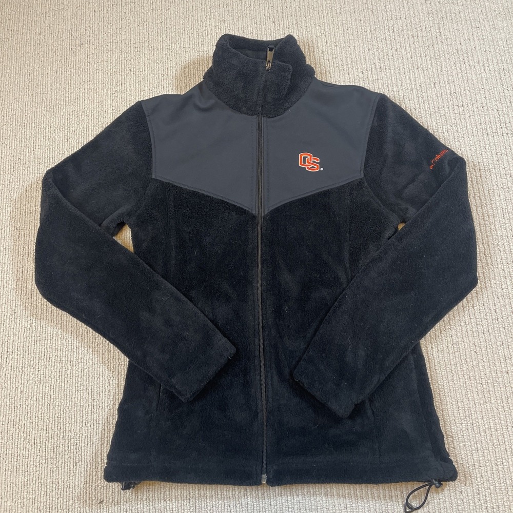 Oregon State Beavers NCAA Columbia Black Fleece Full Zip Jacket Women's Medium